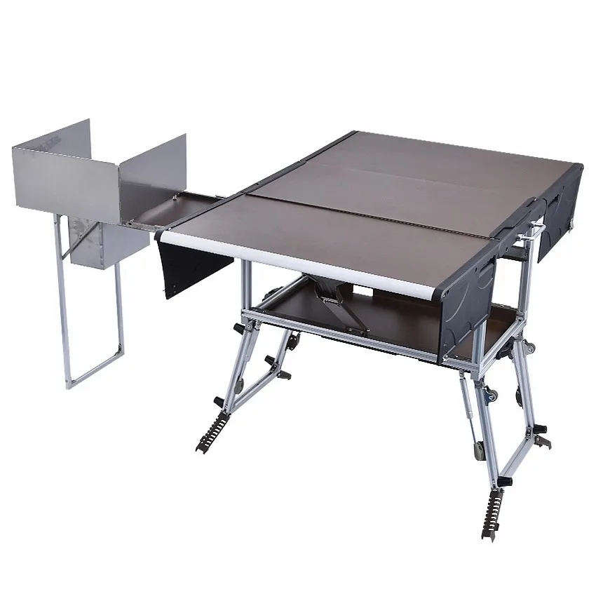 

Camp Container Outdoor Folding Professional Bryant C650 Food Mobile Catering Shelves Kitchen