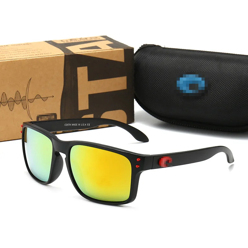 

2021 new sunglasses costain color film Sunglasses Sports cycling fishing sunshade fashion glasses men customize logo polarized
