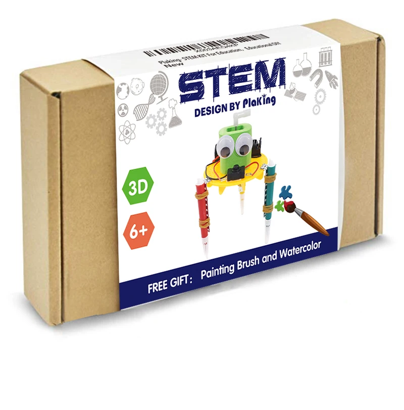 

STEM DIY 3D wooden doodle robert Physical Learning Toy Science Experiments Kits,STEM Learning Sets