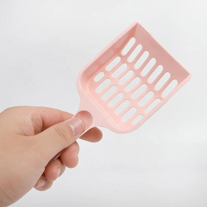 

Cat Cleaning Tools Plastic Small Tofu Cat Litter Scoop Hollow Out Cat Litter Shovel, As pictures
