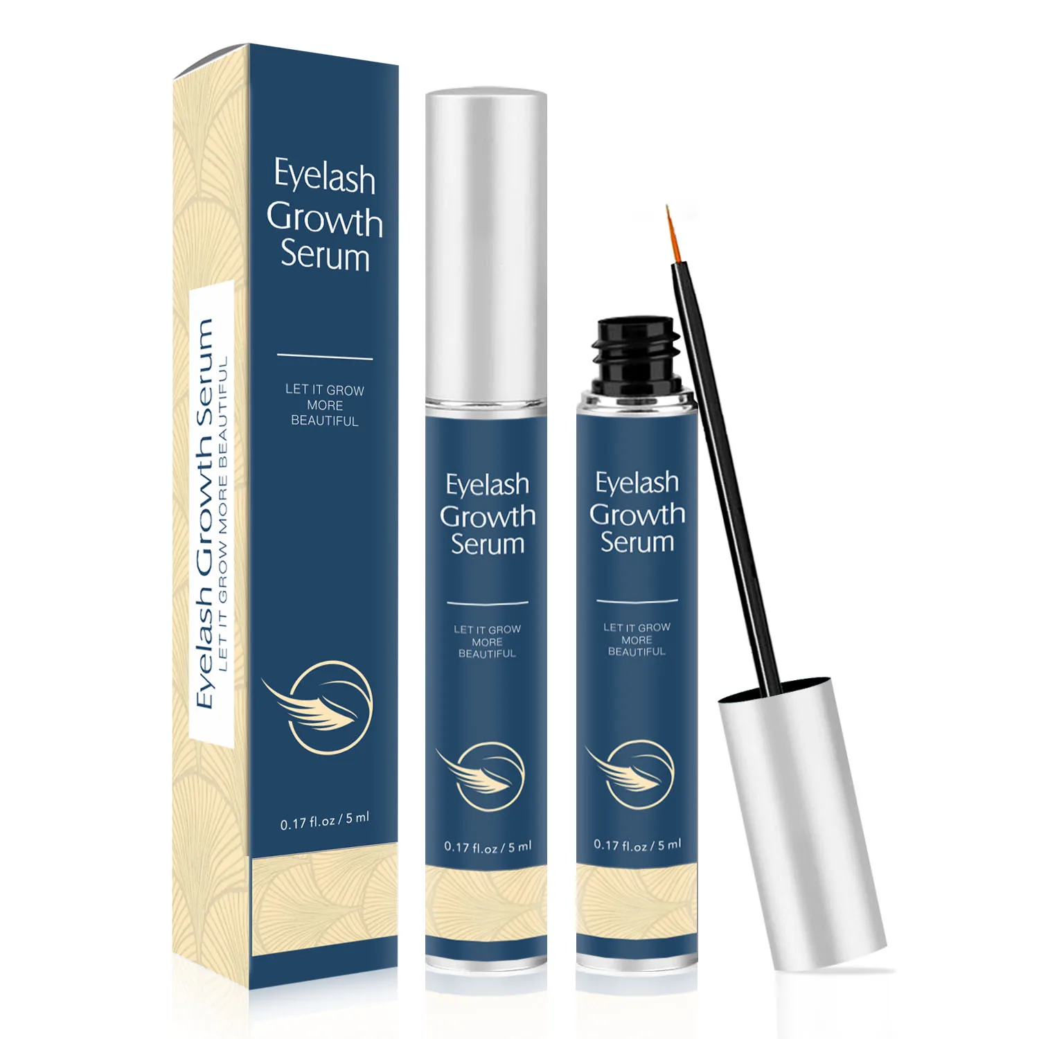 

Wholesale Organic Eyelash Growth Liquid Private Label Eyelash Growth Serum Natural Eyelash Conditioner, Clear liquid