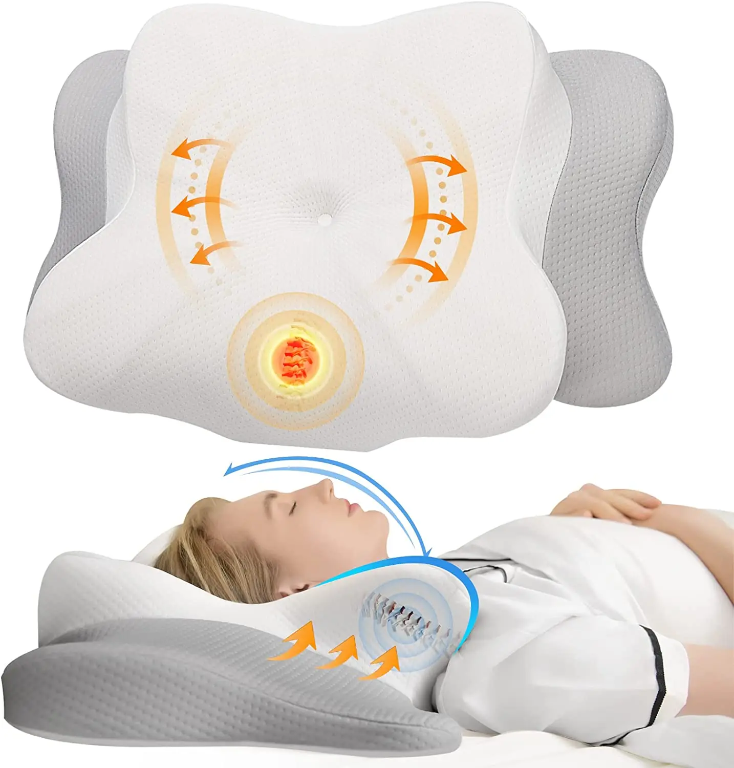 

Pulatree Odorless Orthopedic Pillow For Neck And Shoulder Pain Memory Foam Neck Pillow Ergonomic Sleeping Cervical Pillow