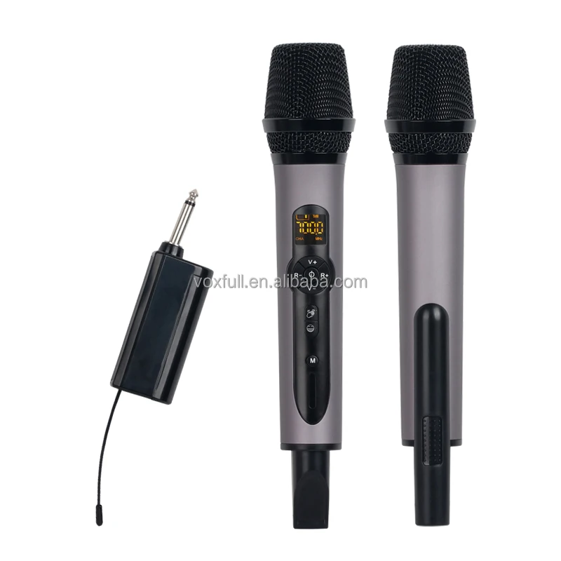 

Voxfull VF-601 Karaoke Mic UHF Dual Handheld Dynamic System with Rechargeable Receiver for Party Church Meeting Wedding