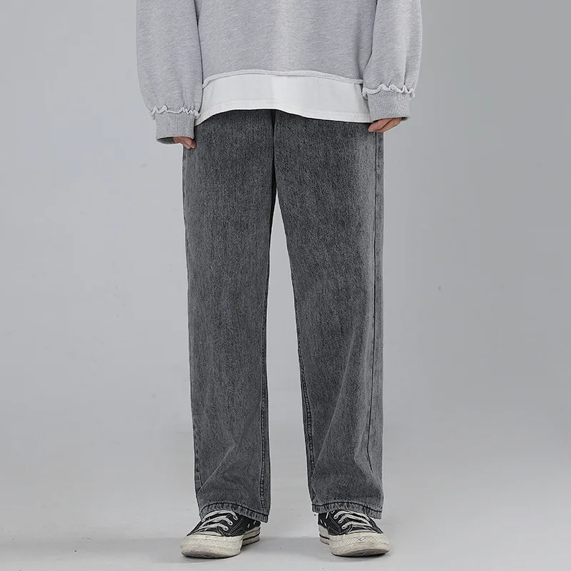 

Baggy Jeans Men Loose Hip Hop Streetwear Pants Joggers Black Denim Retro Trousers