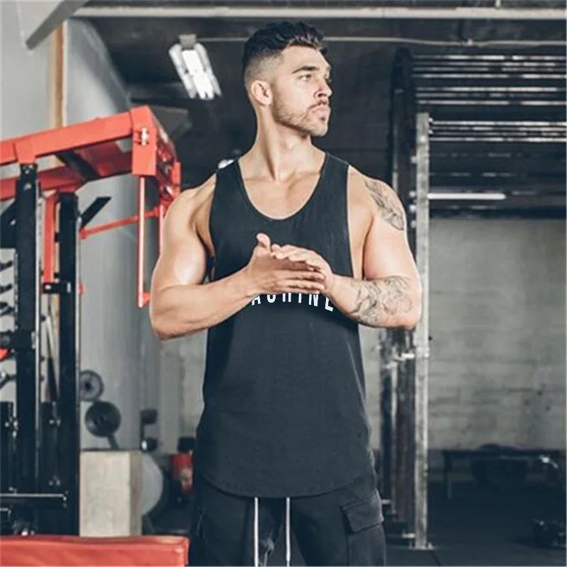 

Brand gyms clothing Men Bodybuilding and Fitness Stringer Tank Top sportswear Undershirt muscle workout Singlets, Customized color