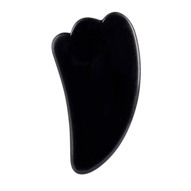 

Natural self care beauty ritual facial massage tool Black Obsidian Sculpty Gua Sha enjoyable and healthy skincare modern beauty, Black color