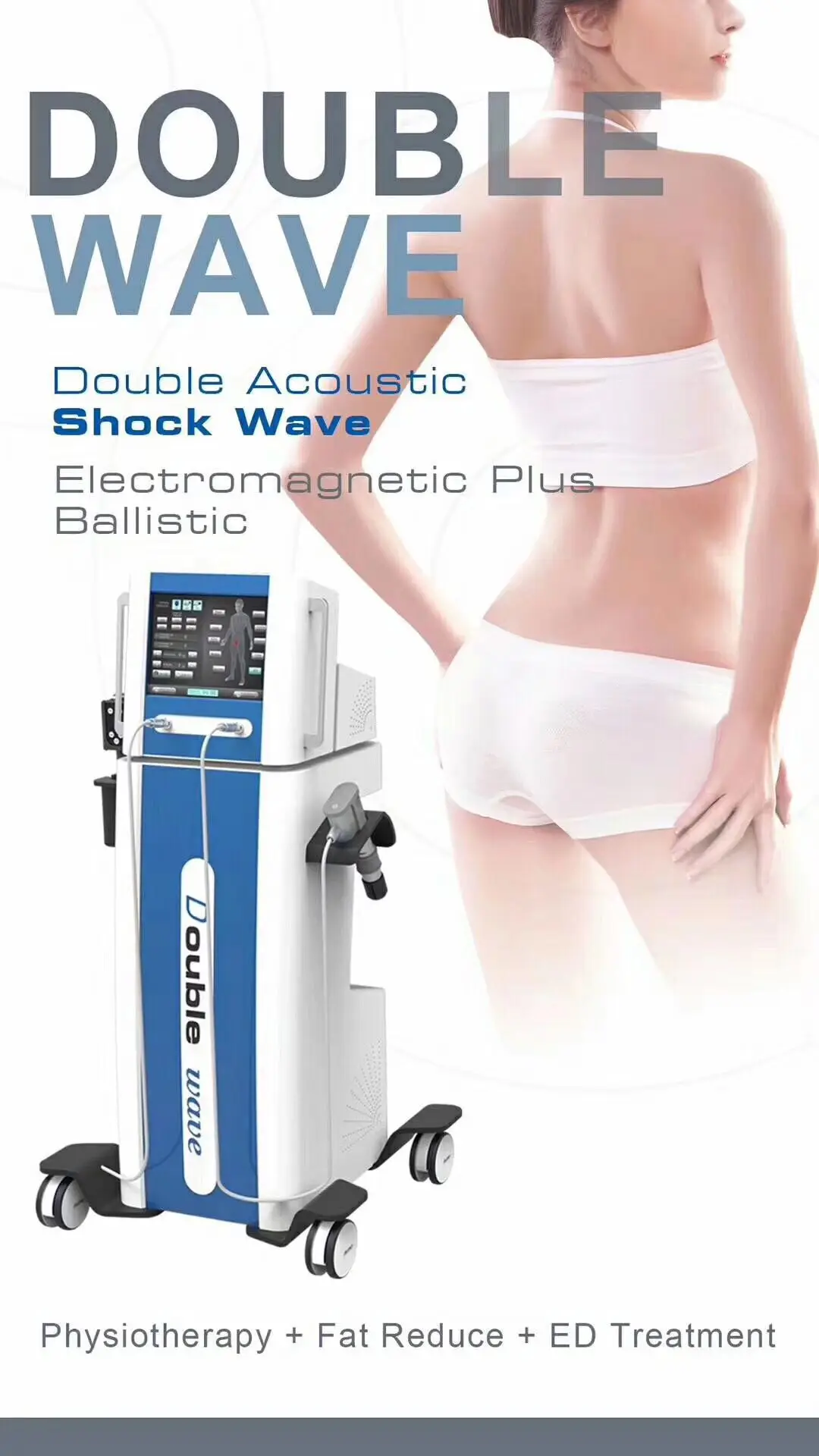 2 handle extracorporeal shock waves&pneumatic shockwave medical equipments for SW13 Erectile Dysfunction Treatment Device