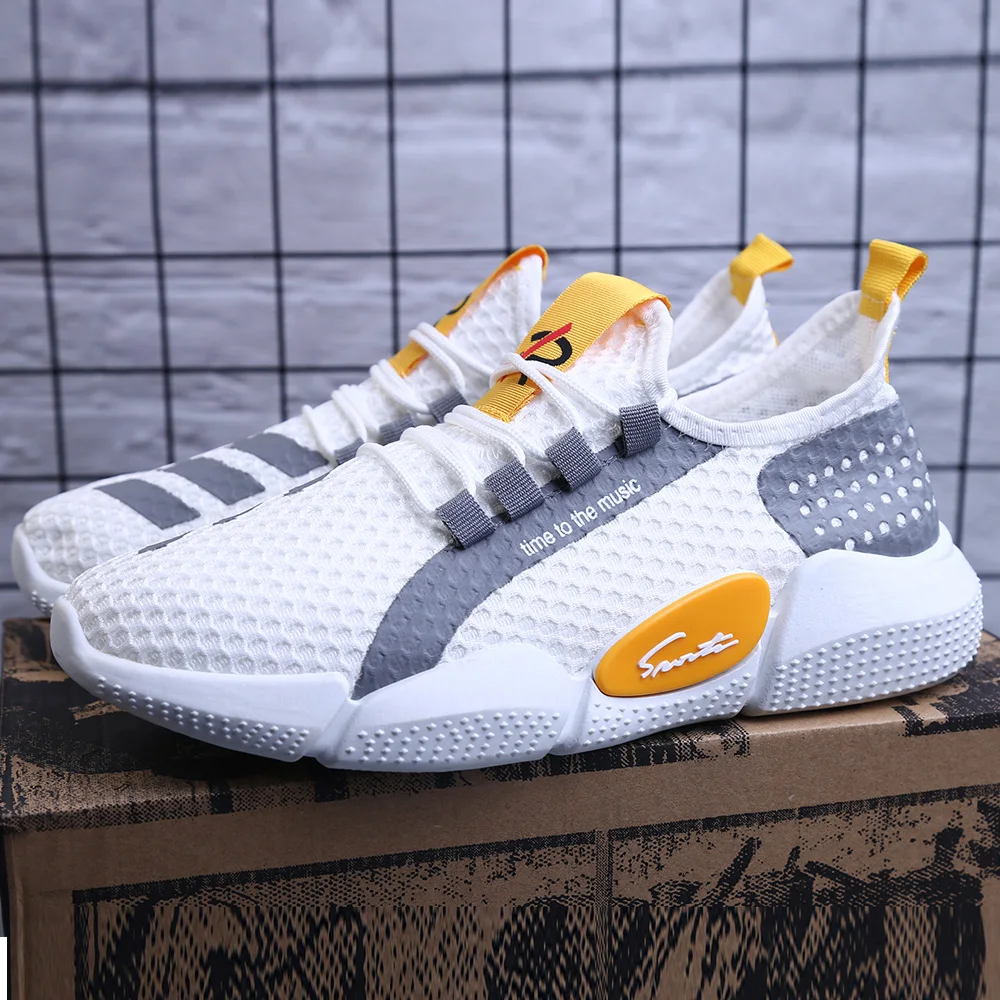 

2021 New Fashion Design Men's Leisure Fashion Sports Breathable Flying Knit Running Shoes Sneakers for Men, Optional