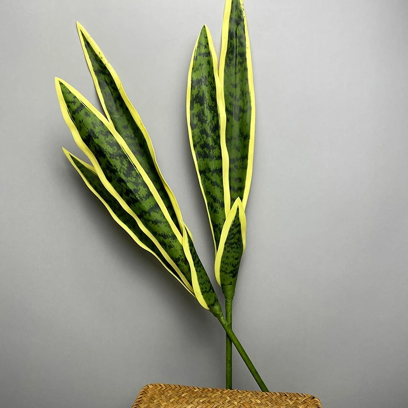 

50cm snake plant Popular Small Desktop Bonsai Decorative Plants Potted Artificial Eucalyptus Flowers Artificial Plant bonsai, Green color