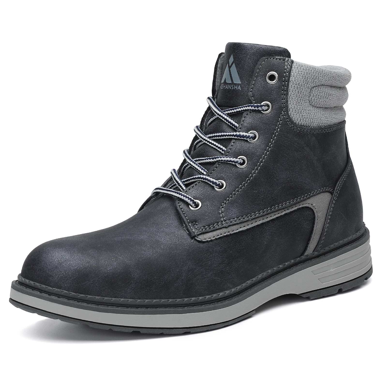 

Best Price Waterproof Trekking Climbing High-top Boots Casual Non-slip Lace-up Hiking Shoes, Dark blue/black/lavender