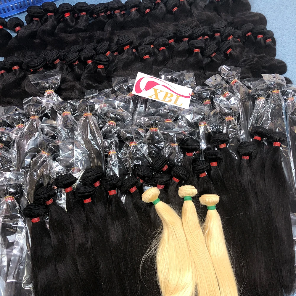 

XBL Factory Wholesale Drop Shipping Cuticle Aligned Virgin Hair Vendor,100% Virgin Remy Natural Human Hair Extension, Natural black