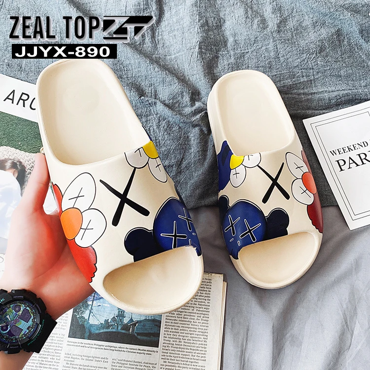 

eva foam sheet soles indoor yezzy yeezy slides light heel unisex woman flat 2020 light slippers leopard platform Tourist sandals