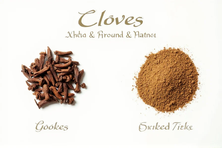 High-resolution picture of whole cloves spice showing dried flower buds