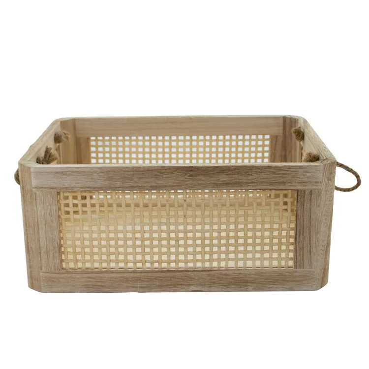 

Eco-Friendly feature customized handmade wicker wooden storage basket,sundries basket, Natrual