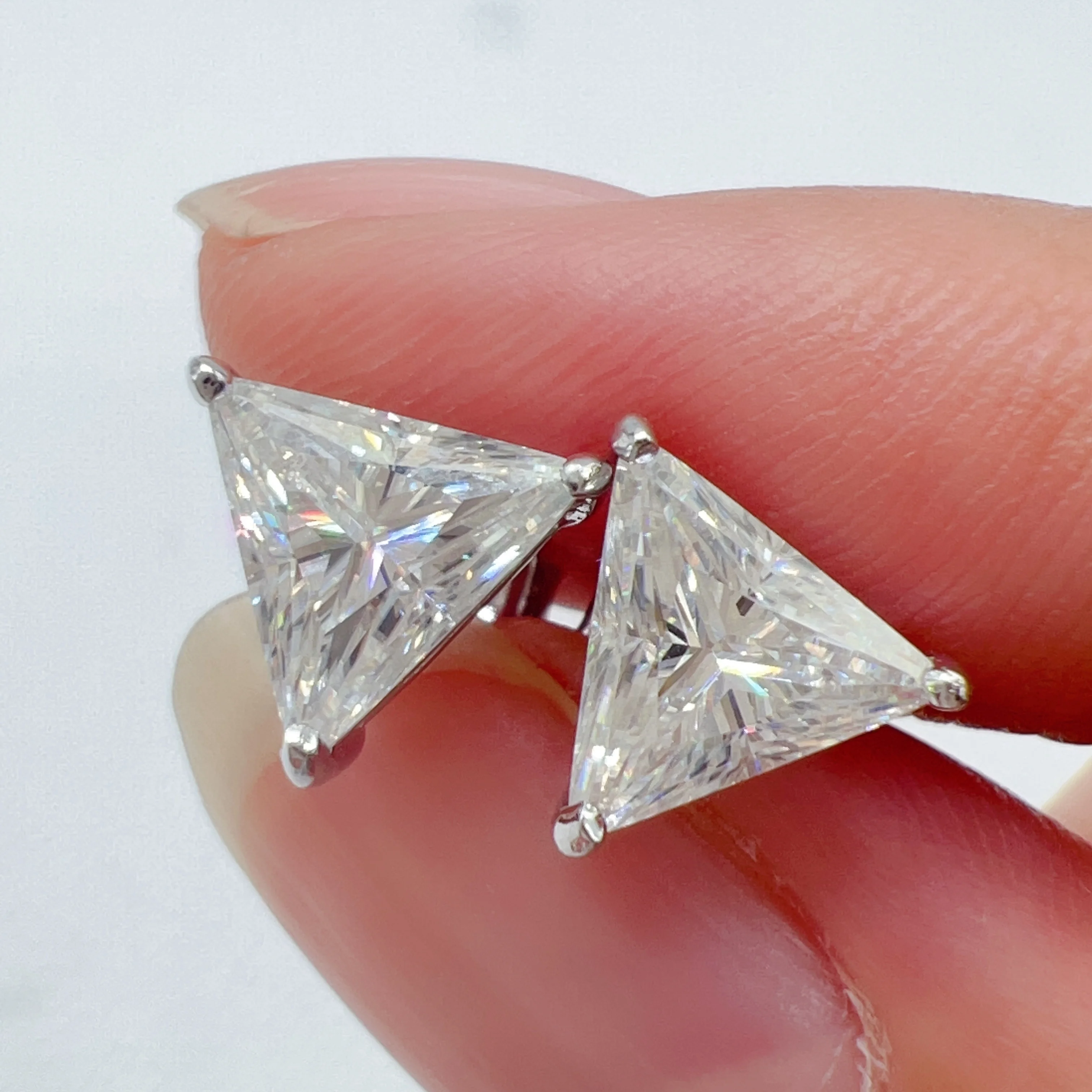 

factory price earrings women luxury vvs moissanite sterling silver stud earrings