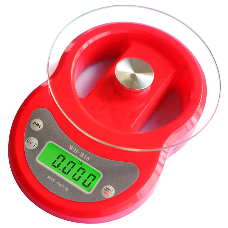 

Hot sale kitchen scale kitchen weight scale accurate portable with bowl digital kitchen electronic scale, Big red, silver, yellow