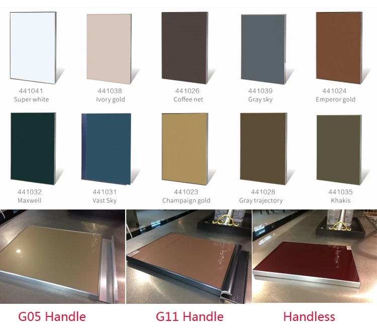 German design high gloss fiberglass kitchen for modular