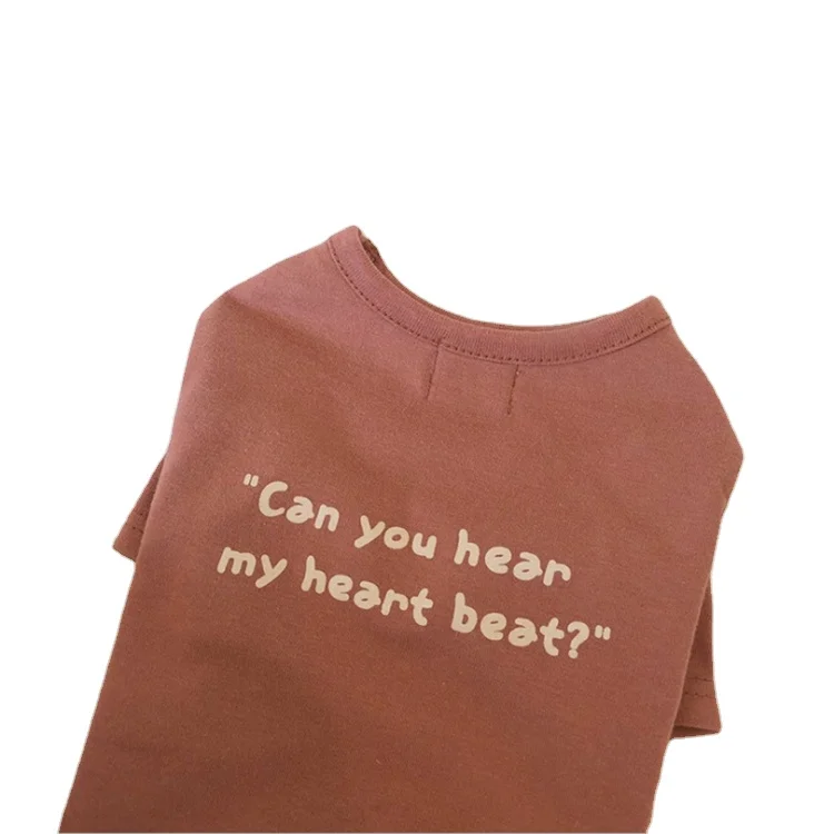 

New spring and summer korean Korean version simple print T pet clothes dogs and cats wear shirts