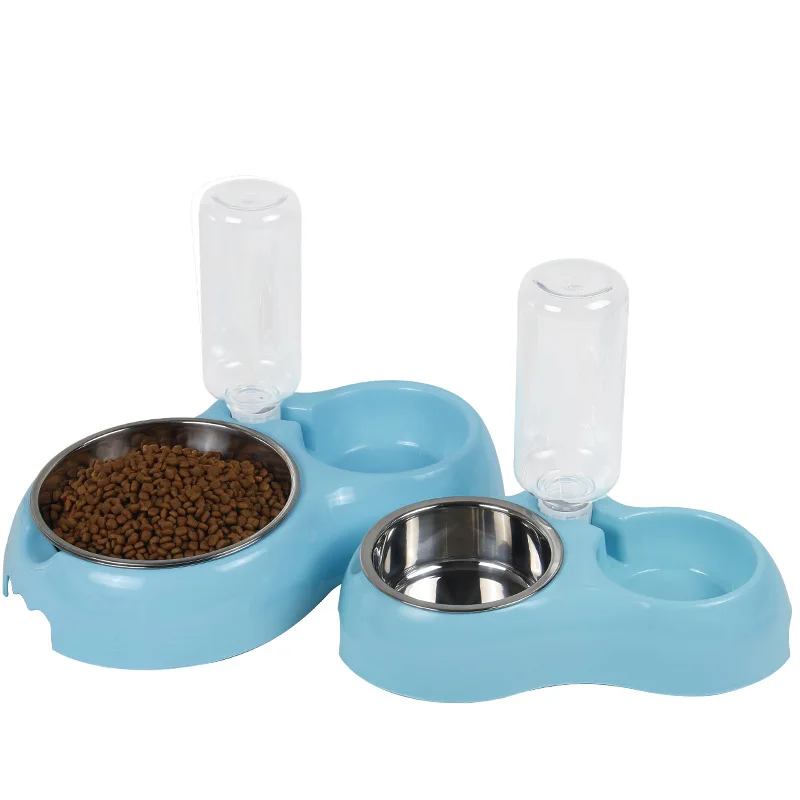 

Factory Supply Small Automatic Drinking Feeding Dual-use Plastic Dog Pet Feed Water Bowl, Picture