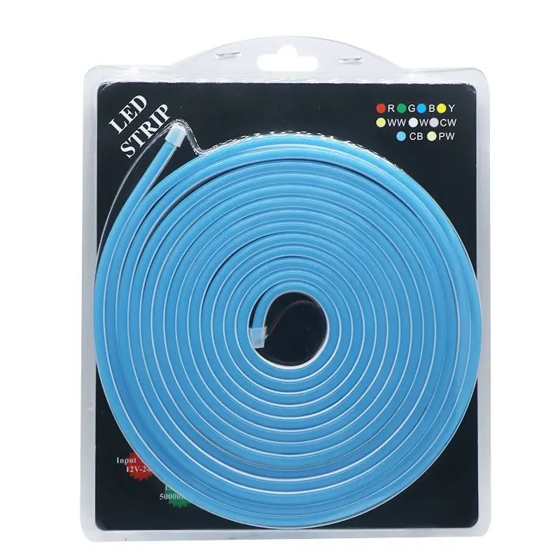 

5M 12V LED Flexible Neon Light Mini 6mm Waterproof Decoration Neon Rope Strip Lights With Blister pack