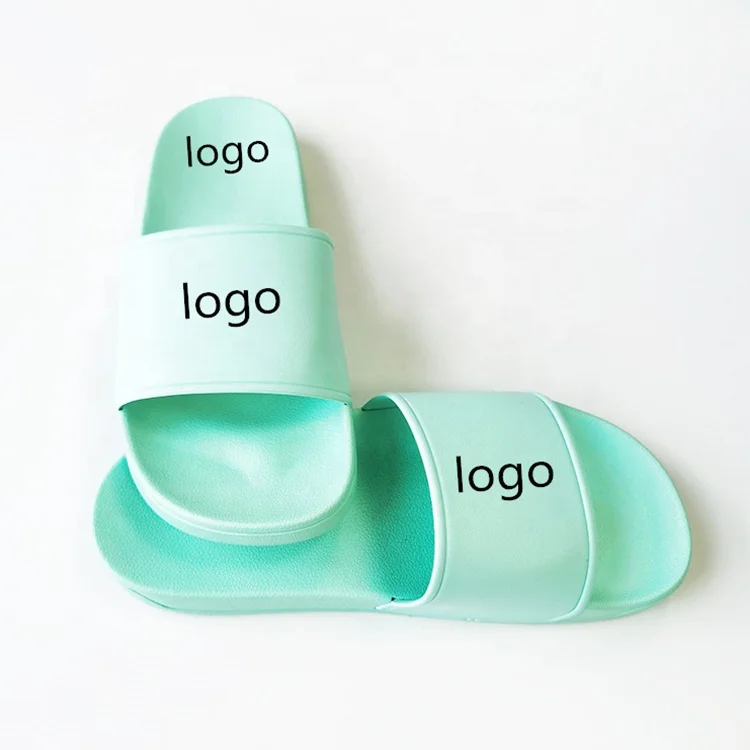 

slide slippers custom logo for women design slides embossed beach men rubber blank printed custom slippers