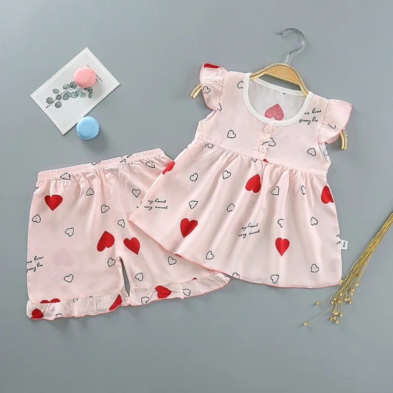 

baby wholesale Fashion Clothing Children's children summer clothes baby girl skirt set, Shown