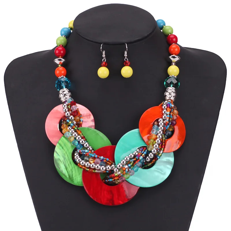 

Handmade Fashion Exaggerated Statement Necklace and Earrings Jewelry Set