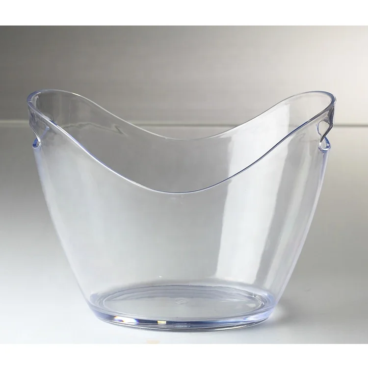 Best Selling 8 Liter Large Plastic Clear Acrylic Champagne Ice Bucket