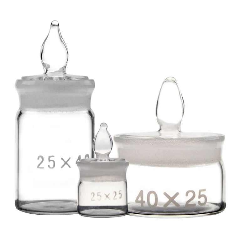 
40*25mm chemical laboratory weighing bottle glass sealed bottle 