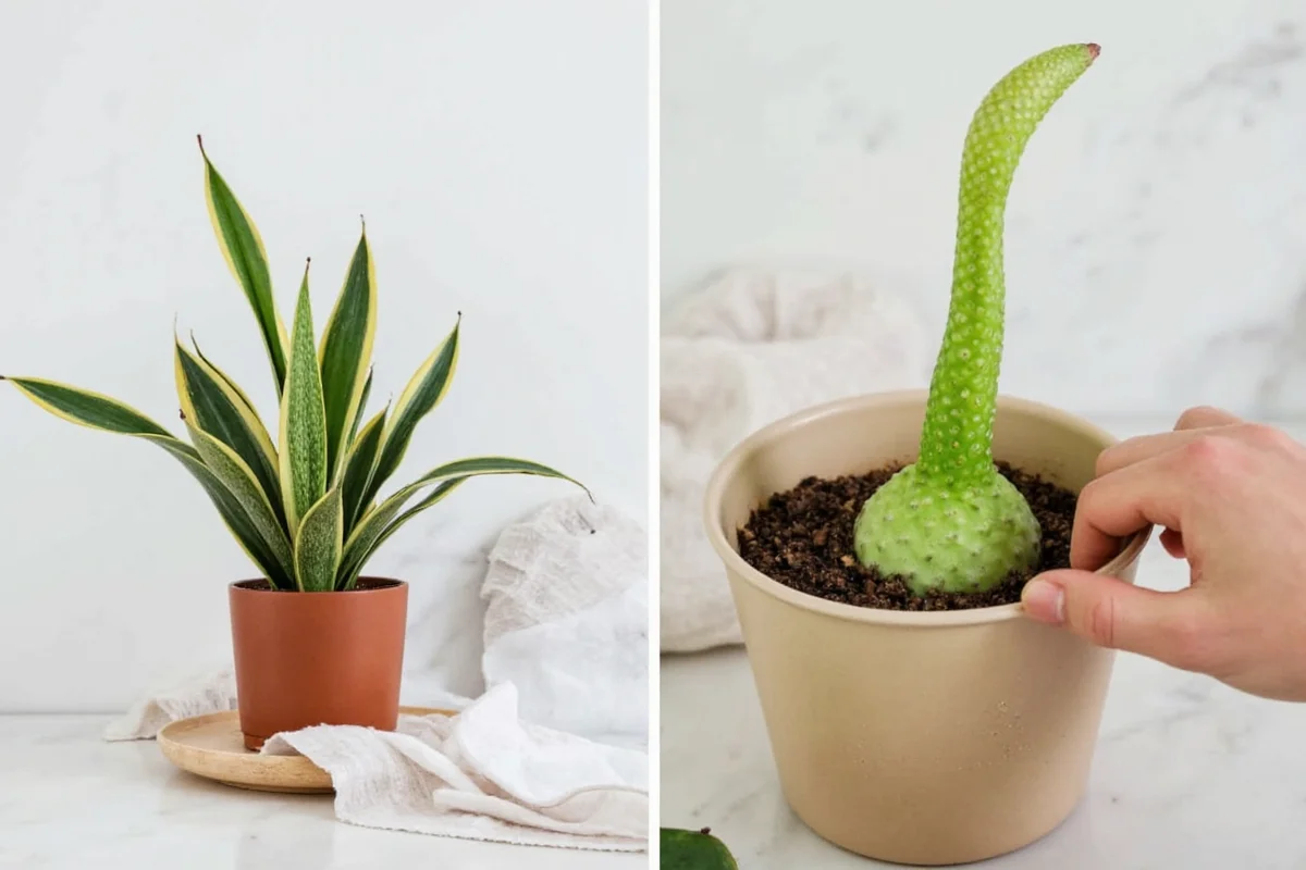 how to split snake plant
