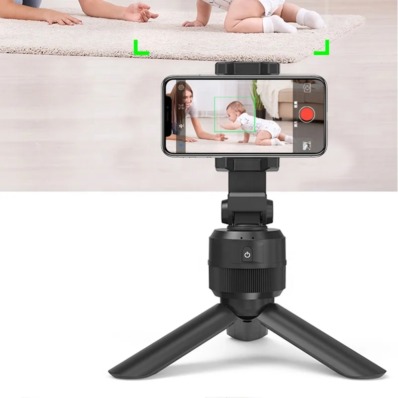 

Smart Selfie Stick Shooting 360 Rotation Object Tracking Holder Photo Vlog Live Video Record Smart Face Camera Tracing Holder, Black