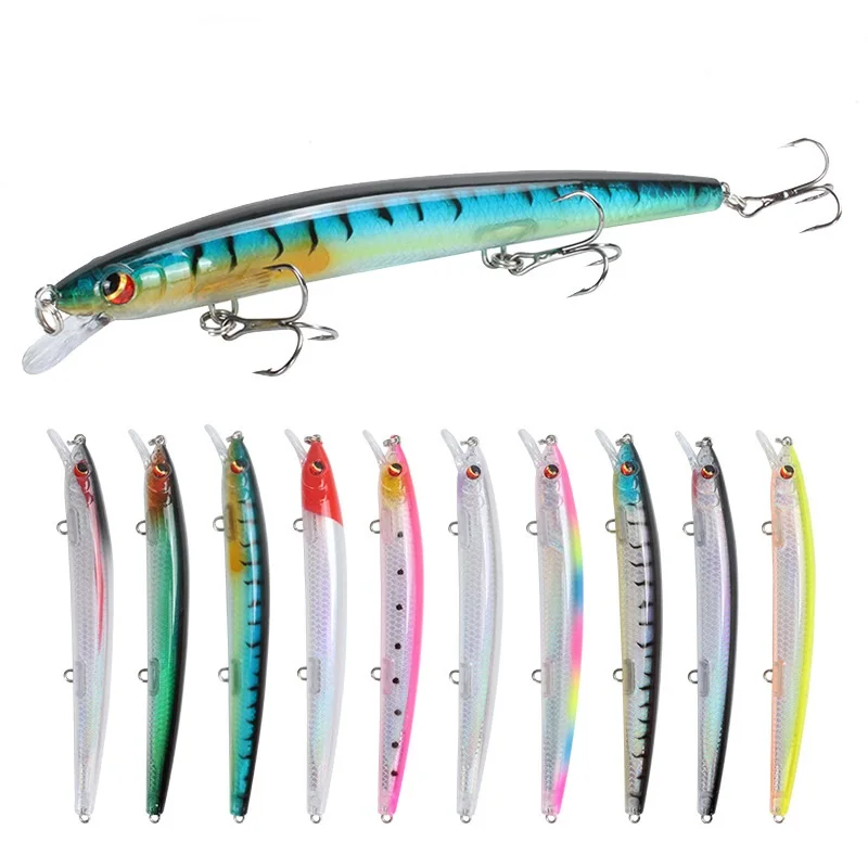 

Hard Fishing Lure Hunter Minnow 13.8cm/15.4gSinking Action, Various