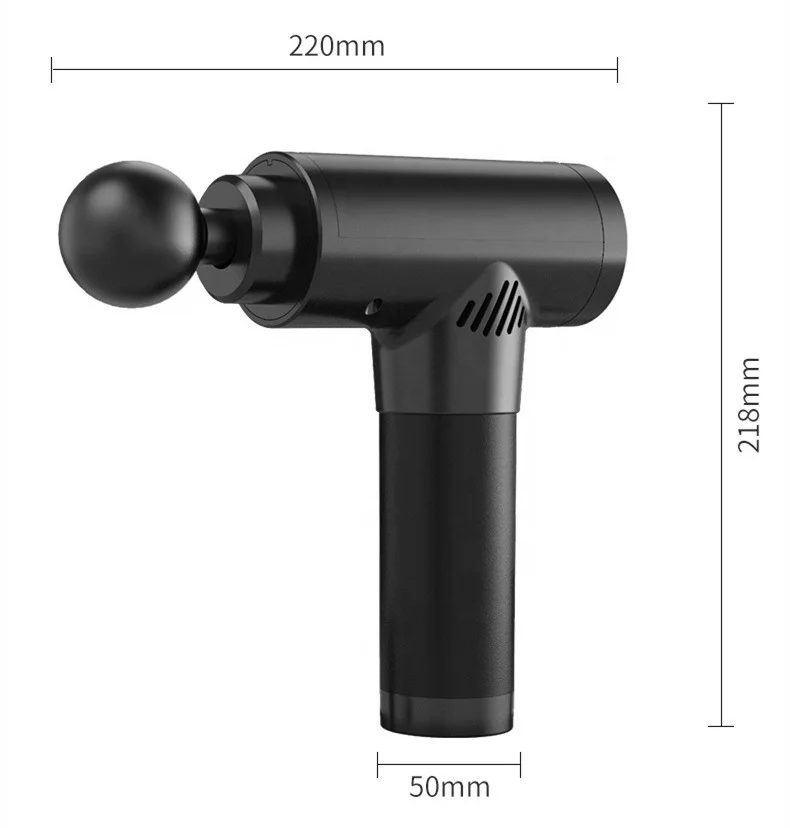 

2021 new body massager 12v massage fascia gun fascia gun 7 heads muscle stimulator massager, Black