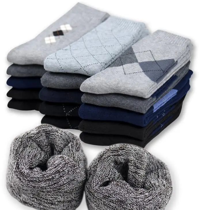 

2021 Fashion Heavy Wool Winter Warm Thermal Socks For Winter Men