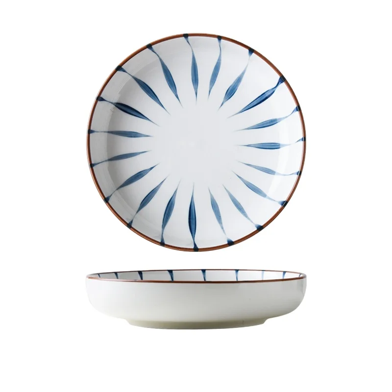 

Durable Using 8 Inch Chiba Deep Plate Cute Ceramic Modern Design Plate Porcelain