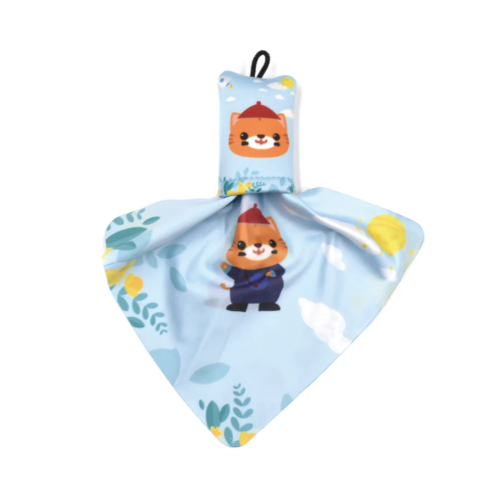 

[Free Sample] 2 in 1 Microfiber glasses cleaning cloth with keychain pouch, White cloth