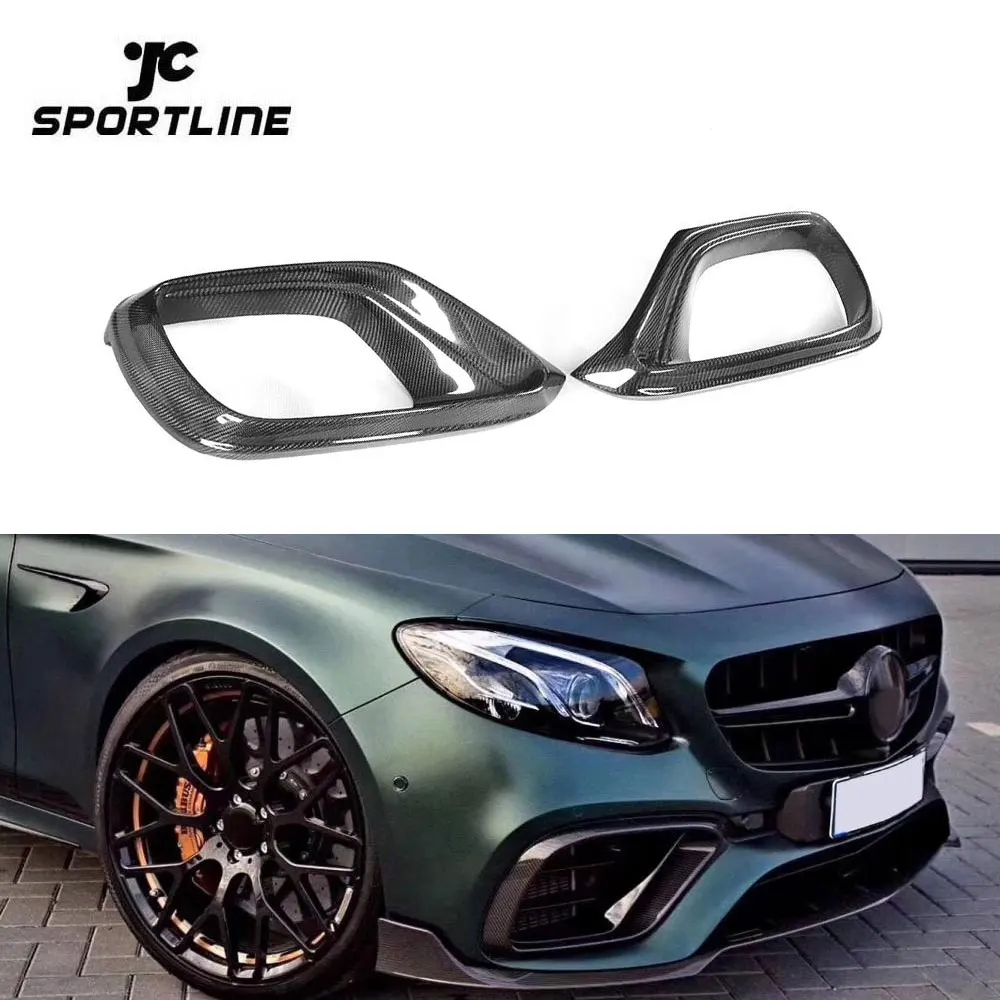 

Carbon Fiber Front Bumper Fog Lamps Air Vents for Mercedes Benz E63 W213 AMG 4-Door 2018 2019