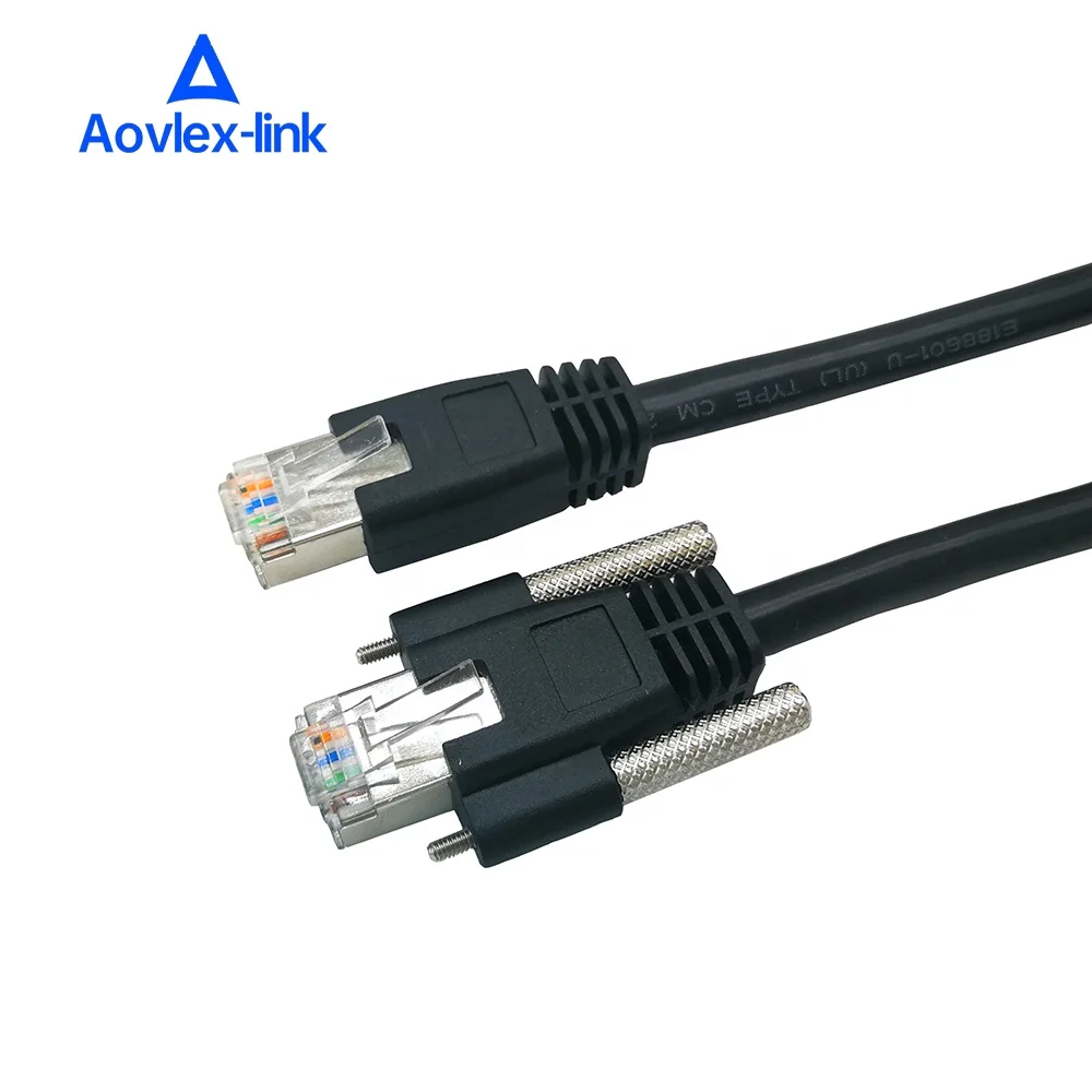 Machine Vision Camera Cable Cat6 Cat7 Cable With Screw Locking