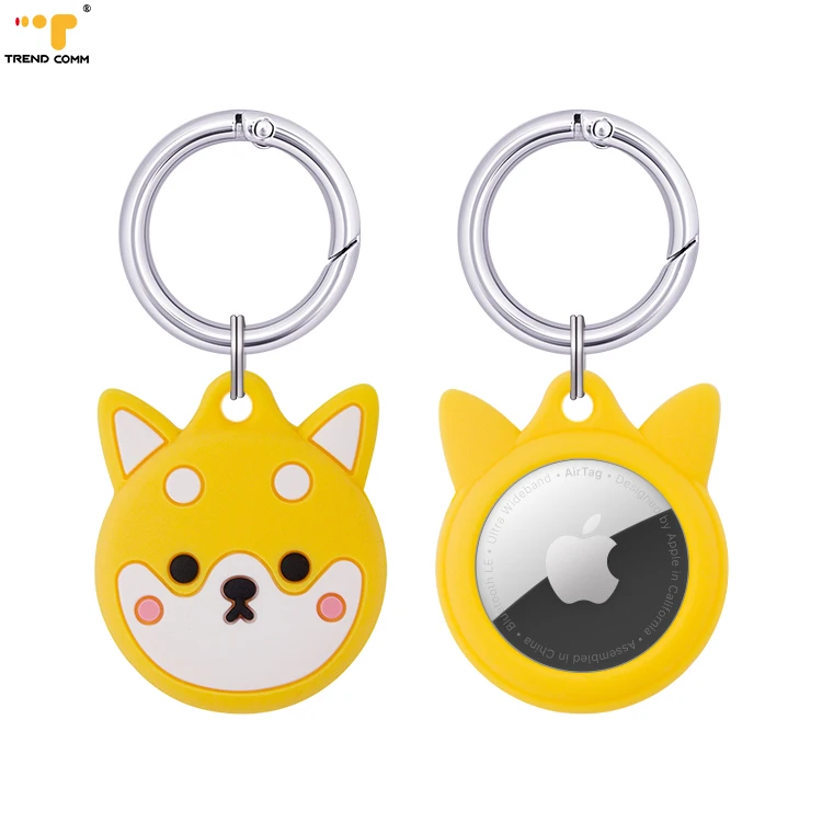 

Silicone Air Tag Case 2021 Airtags Locator Skin Cartoon Airtag Keychain For Apple