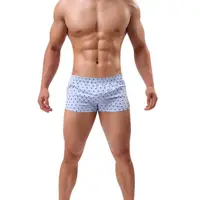 

2020 Men's cute breathable Loose Night sky star pattern printed boxers briefs shorts home pants