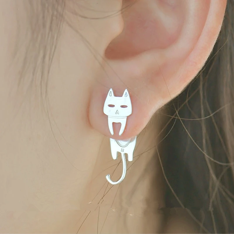 

2021 Cat And Fish Earring 925 Sterling Silver Earrings With High Quality trendy jewelry