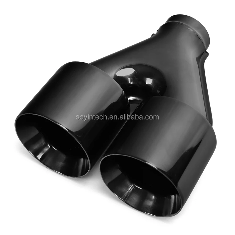 In63mm Auto Exhaust Tail Pipes Dual Black Muffler Tips Buy Black