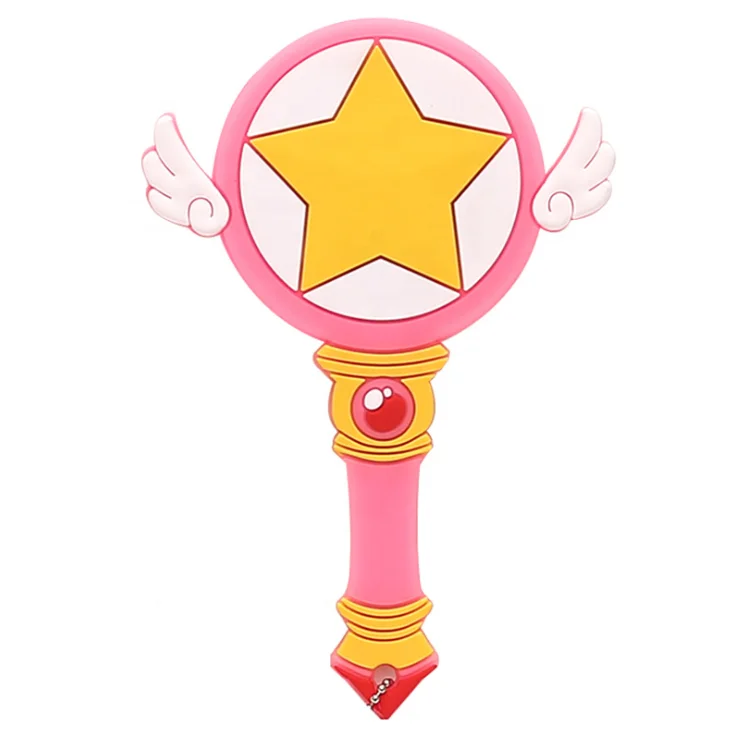 

Japanese Cartoon Sailor Moon Cardcaptor Sakura Soft Silicone Single Side Hand Mirror Pocket Mirror Gift Item