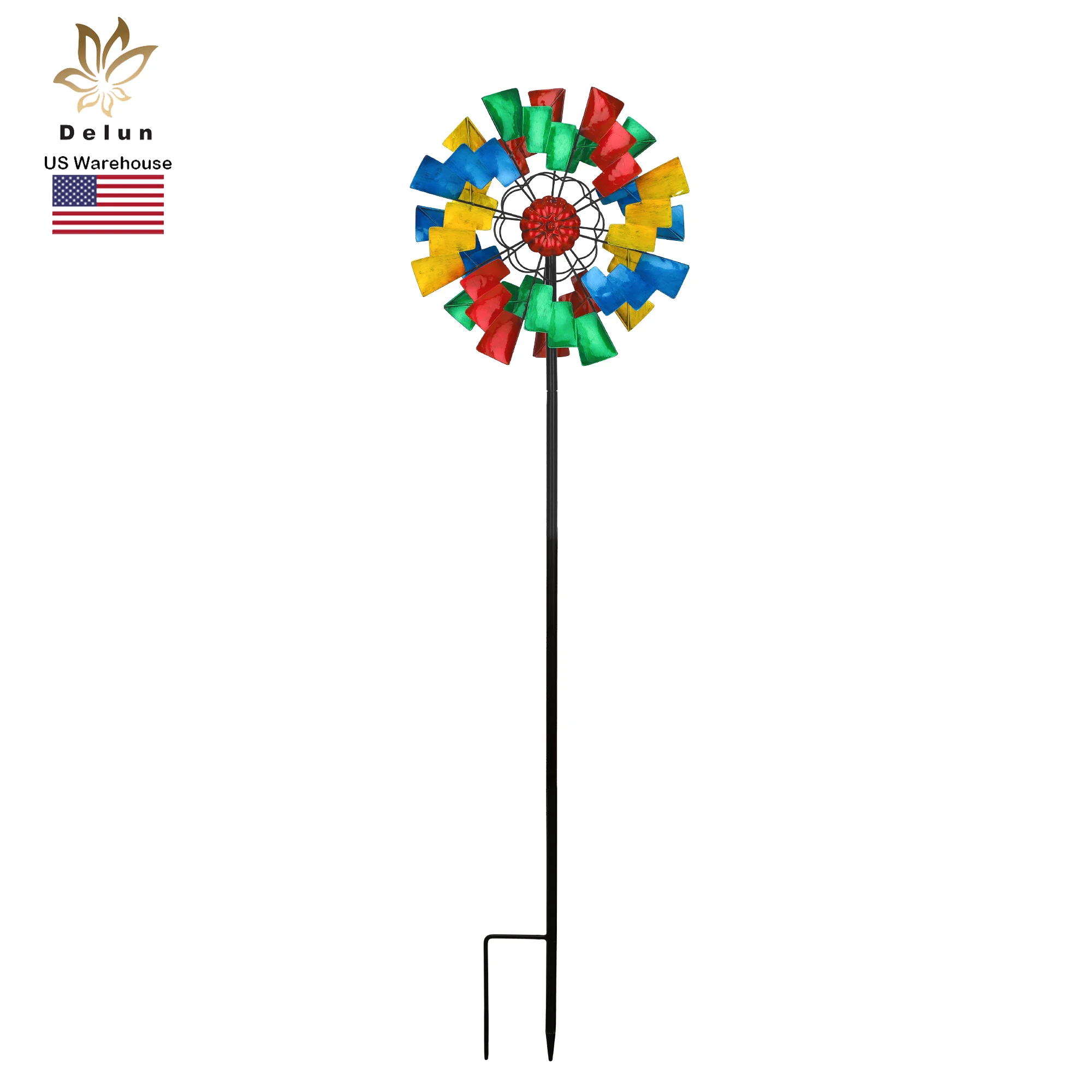 

Outdoor Colorful Wind Catcher Kinetic Garden Rotating Wind Spinner