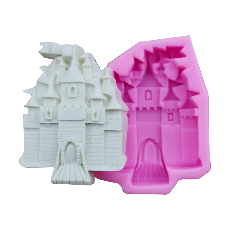 

silicone fondant mold for cake decoration DIY baking chocolate cake mold castle shaped