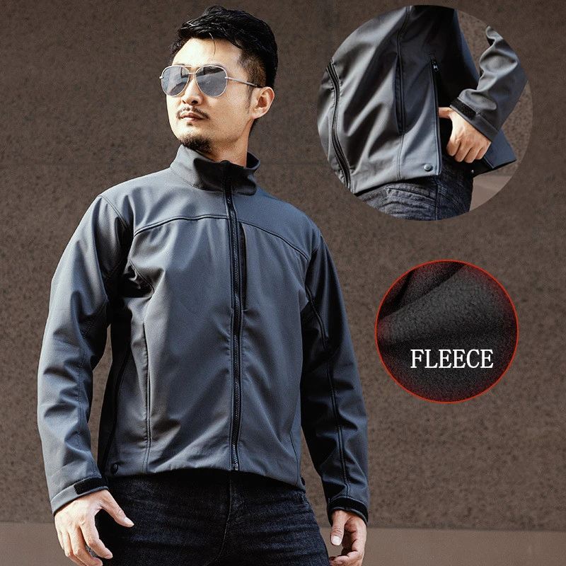 

Free Shipping Outdoor Tactical Jacket Autumn Winter Warm Windproof Waterproof Soft Shell Coat Hiking Training Fleece Jackets