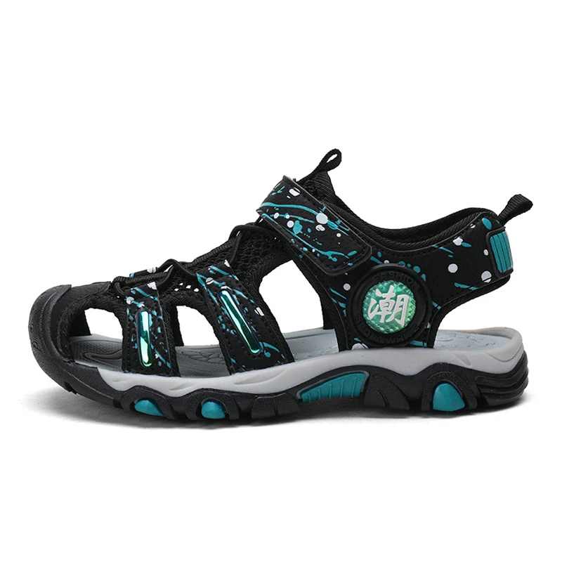 

Cute breathable close toe summer kids beach sandals children boys sport shoes