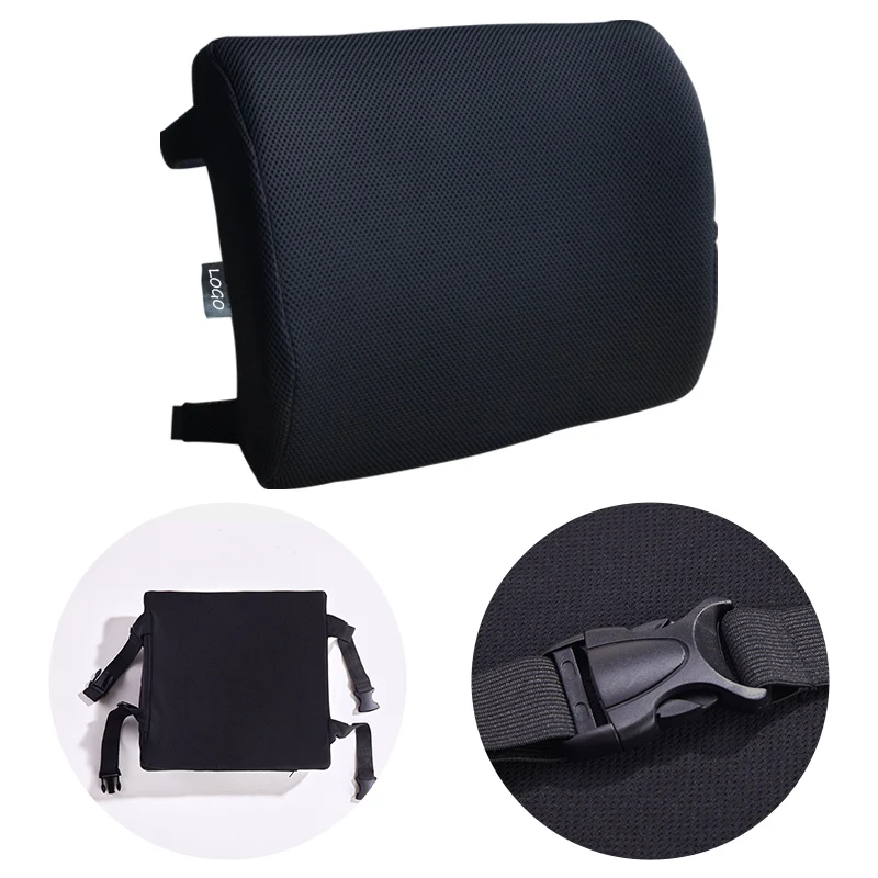 Memory Faom Mesh Lumbar Support Car Seat Cushion Desk Chair Back Support Massage Cushion Mesh