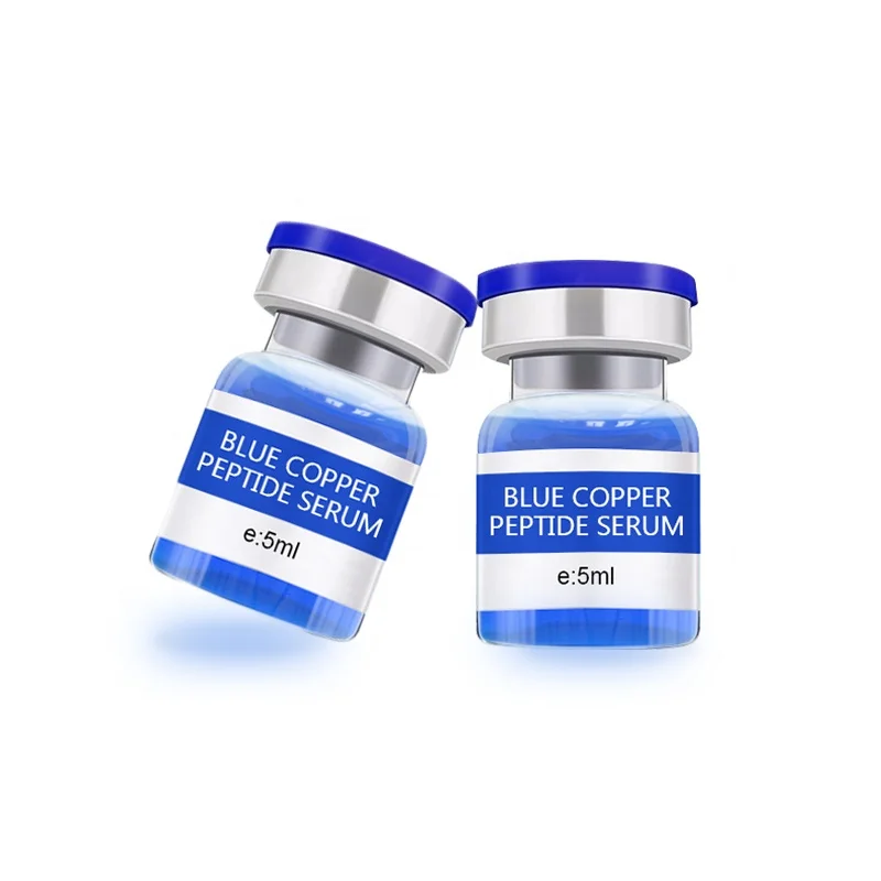 

New Products Hot Sale Ghk-Cu Tripeptide 5ml Face Serum For Anti Aging Reparative Blue Copper Peptide Skincare Solution