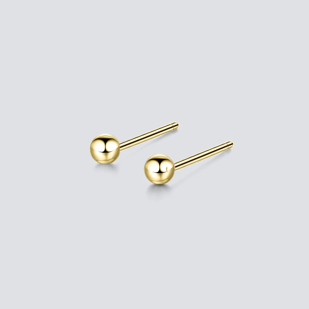 

4mm Ball Small Stud Earring for Women Minimalist Stainless Steel Earrings Set Trendy 14k Gold Plated Jewelry Wholesale